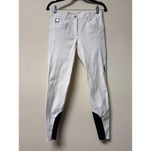EQUILINE Ash Riding Breeches Full Seat Grip White, Sz 44 IT